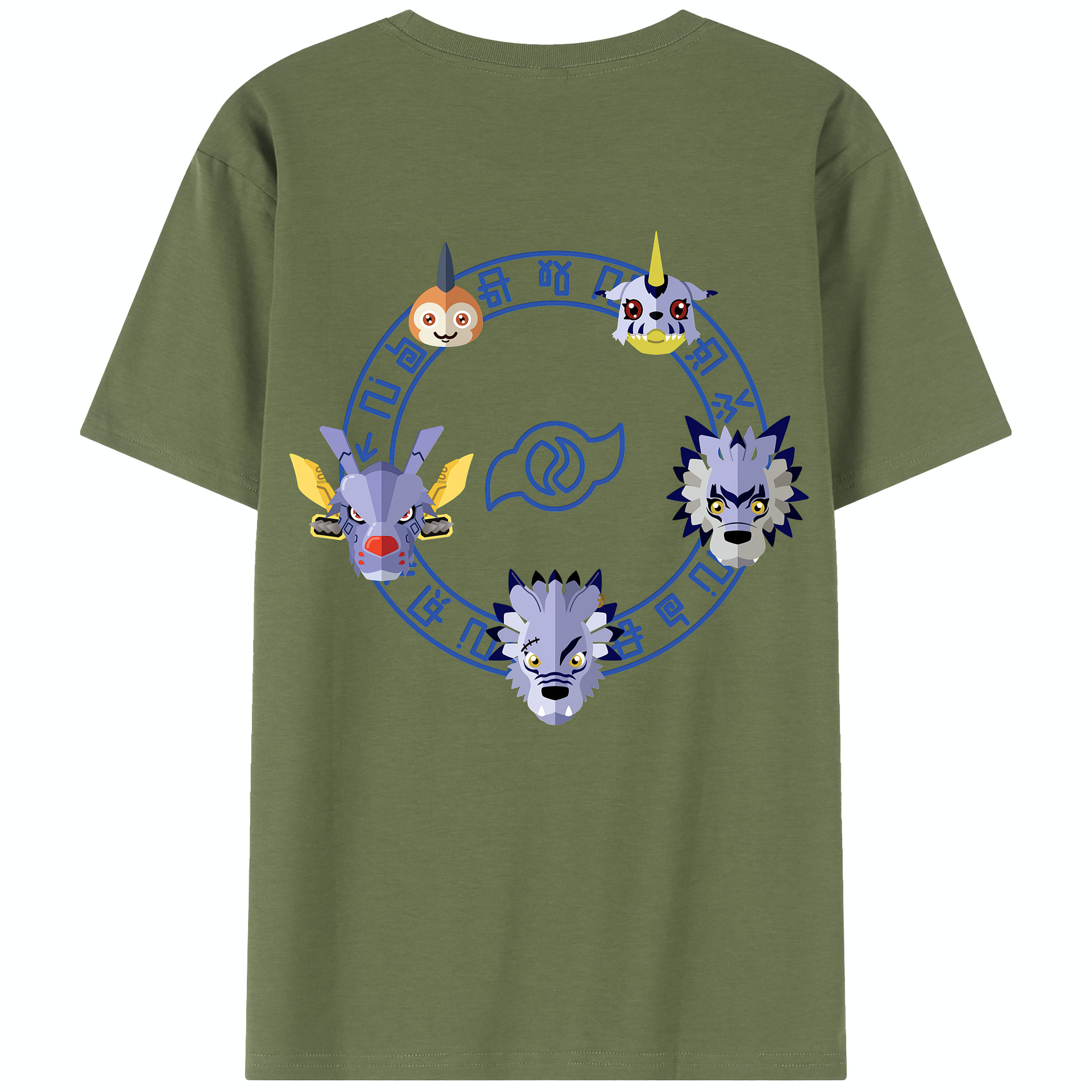 （画像用） Digimon デジタルモンスター/デジモン 綿100％半袖Tシャツ（背面プリント）